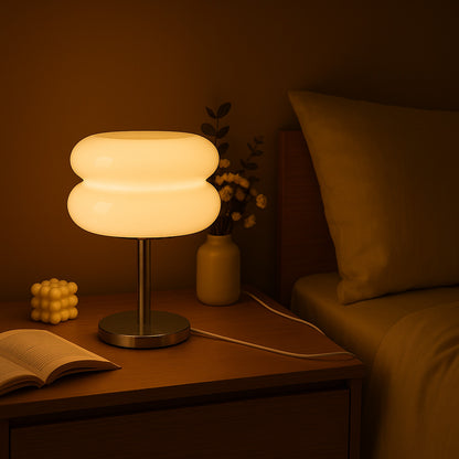 Lampe de chevet LED en Verre Macaron – Éclairage d’Ambiance Design
